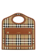 Burberry Women Printed Canvas And Leather Mini Pocket Handbag