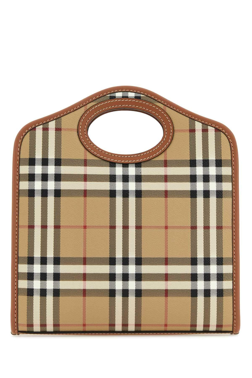 Burberry Women Printed Canvas And Leather Mini Pocket Handbag