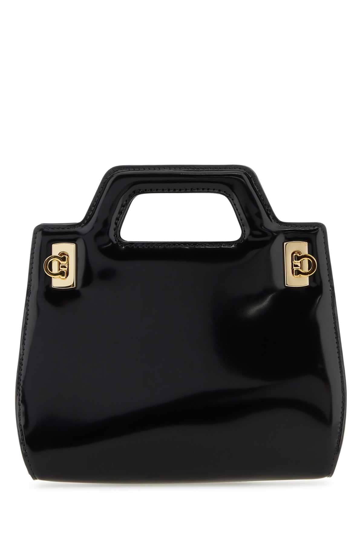 Salvatore Ferragamo Women Black Leather Mini Wanda Handbag
