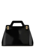Salvatore Ferragamo Women Black Leather Wanda M Handbag