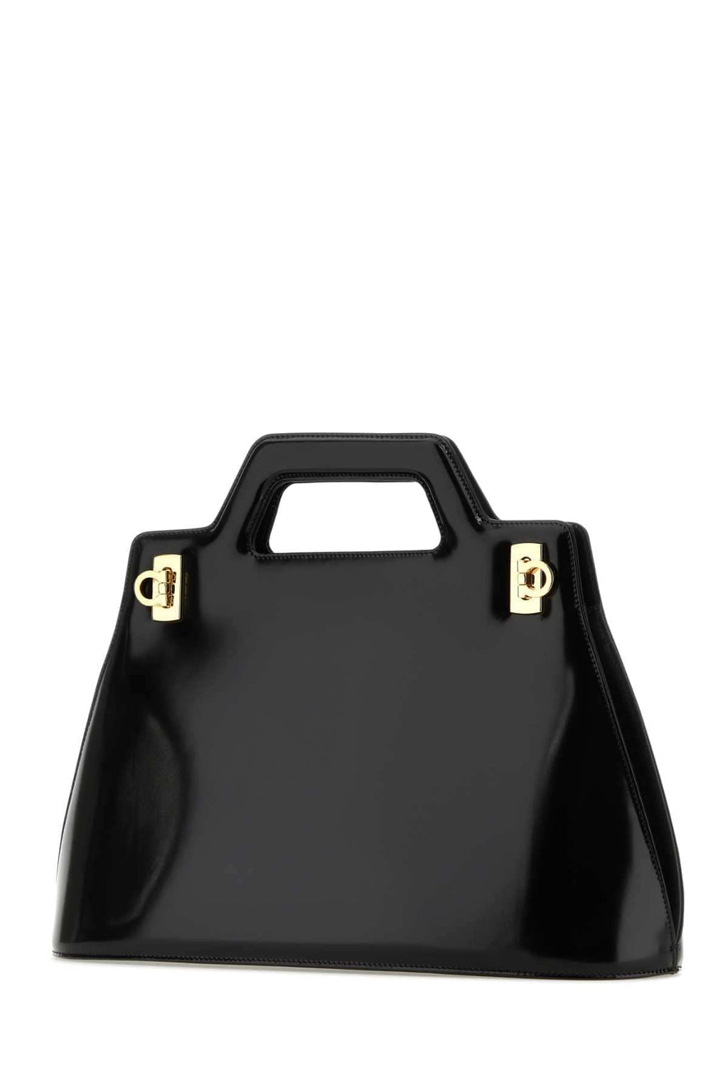 Salvatore Ferragamo Women Black Leather Wanda M Handbag