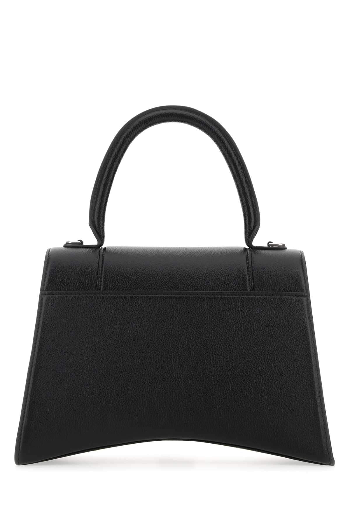 Balenciaga Women Black Leather Hourglass Handbag