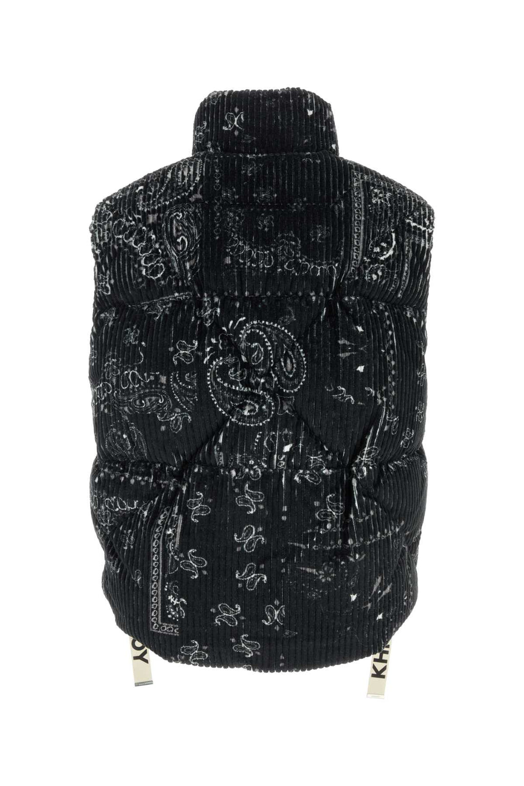 Khrisjoy Men Printed Corduroy Oversize Sleeveless Down Jacket
