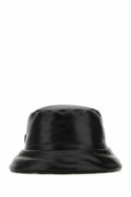 Prada Women Black Nappa Leather Padded Hat
