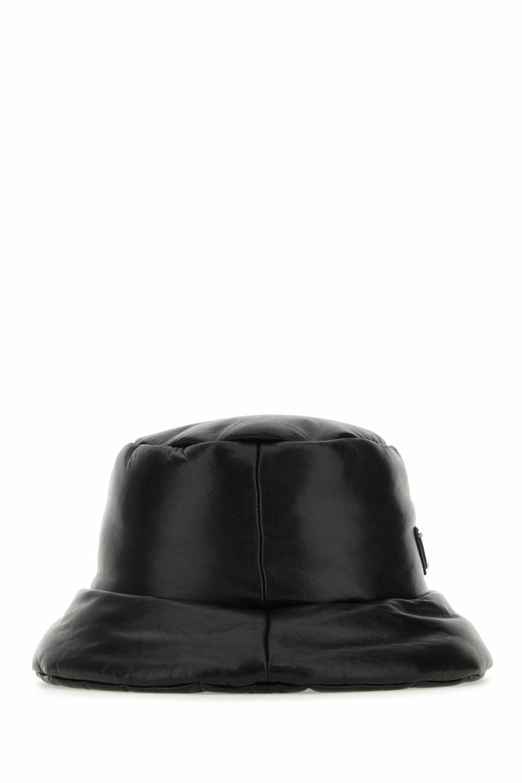 Prada Women Black Nappa Leather Padded Hat