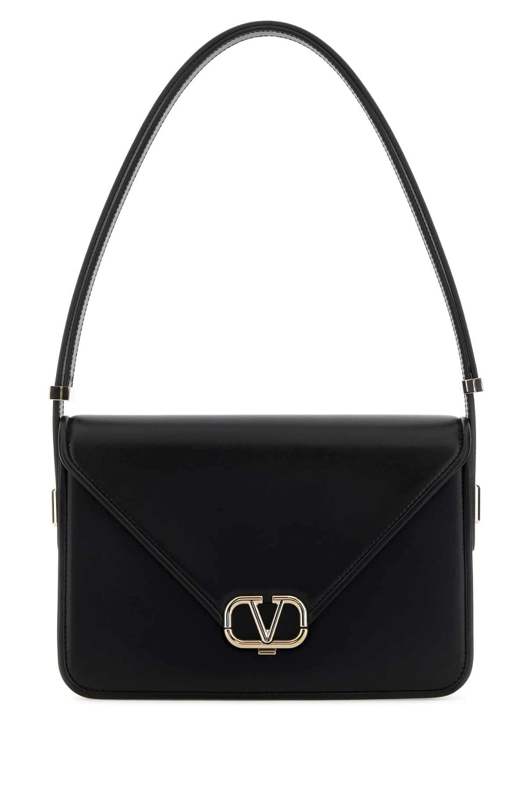 Valentino Garavani Women Black Leather Vlogo Shoulder Bag