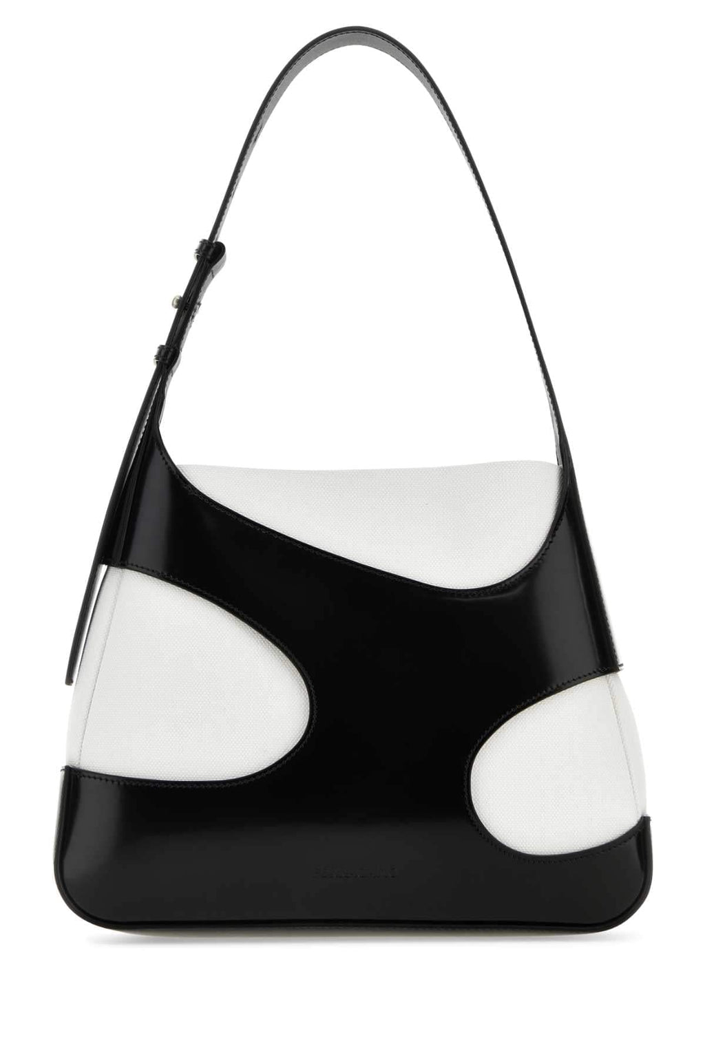 Salvatore Ferragamo Women Two-Tone Leather And Canvas Cut Out L Shoulder Bag
