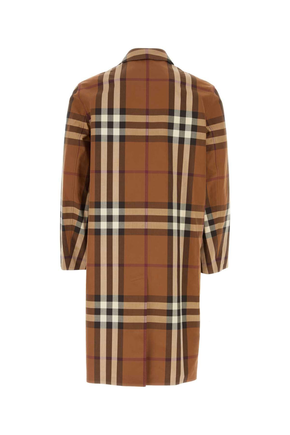 Burberry Men Embroidered Cotton Eversible Overcoat
