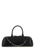 Valentino Garavani Women Black Leather Rockstud East-West Handbag