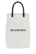 Balenciaga Women White Leather Phone Case