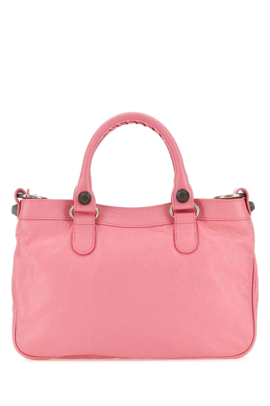 Balenciaga Women Pink Nappa Leather Neo Cagole Tote M Handbag