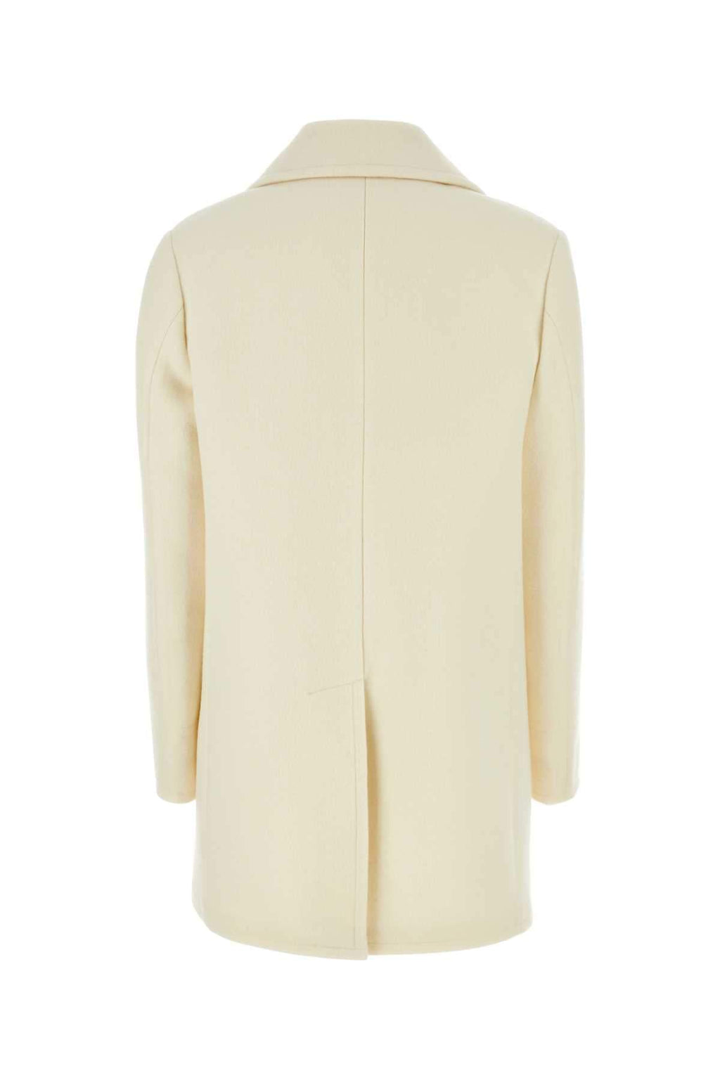 Prada Women Ivory Wool Blend Coat