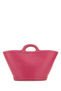Marni Women Dark Pink Leather Small Tropicalia Handbag