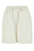 Loewe Women White Leather Shorts