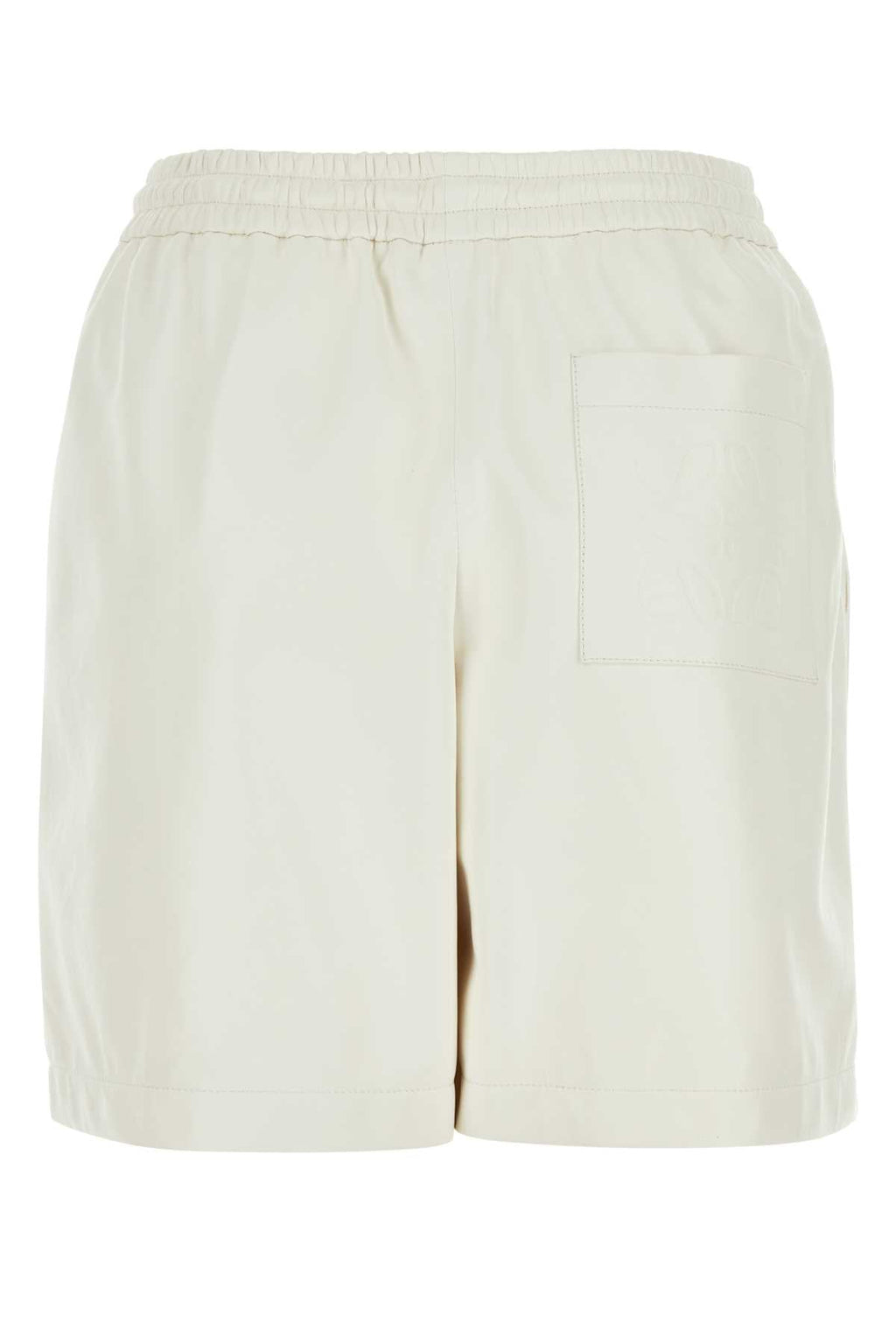 Loewe Women White Leather Shorts