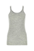Bottega Veneta Women Melange Grey Wool Tank Top