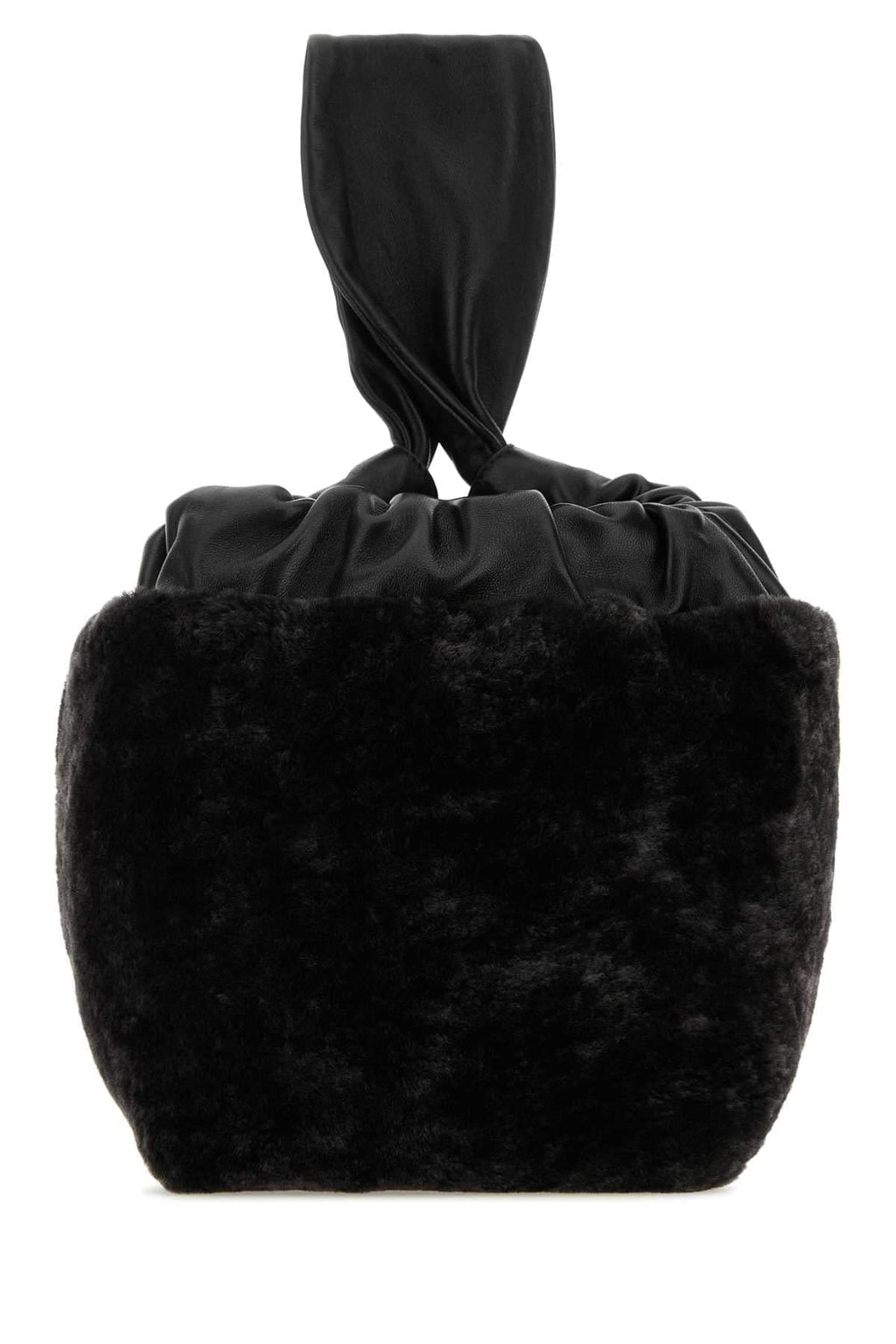 Jil Sander Women Black Shearling Clutch