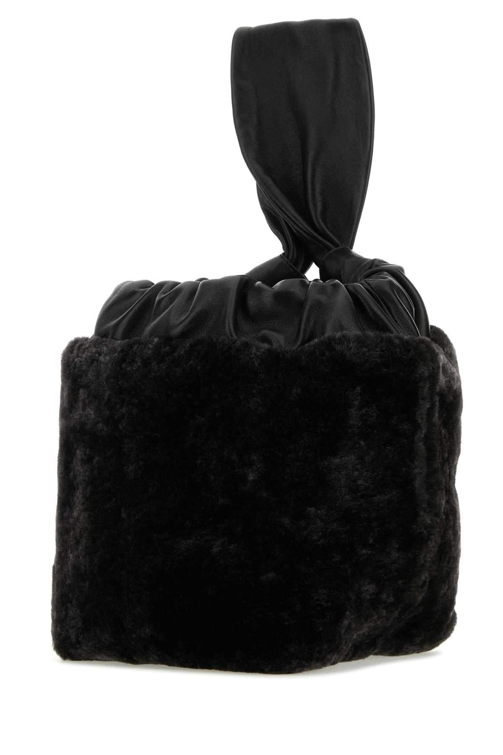 Jil Sander Women Black Shearling Clutch
