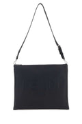 Fendi Men Midnight Blue Leather Fendi After Fendi Roma Shoulder Bag