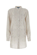 Prada Women Printed Silk Shirt Dress