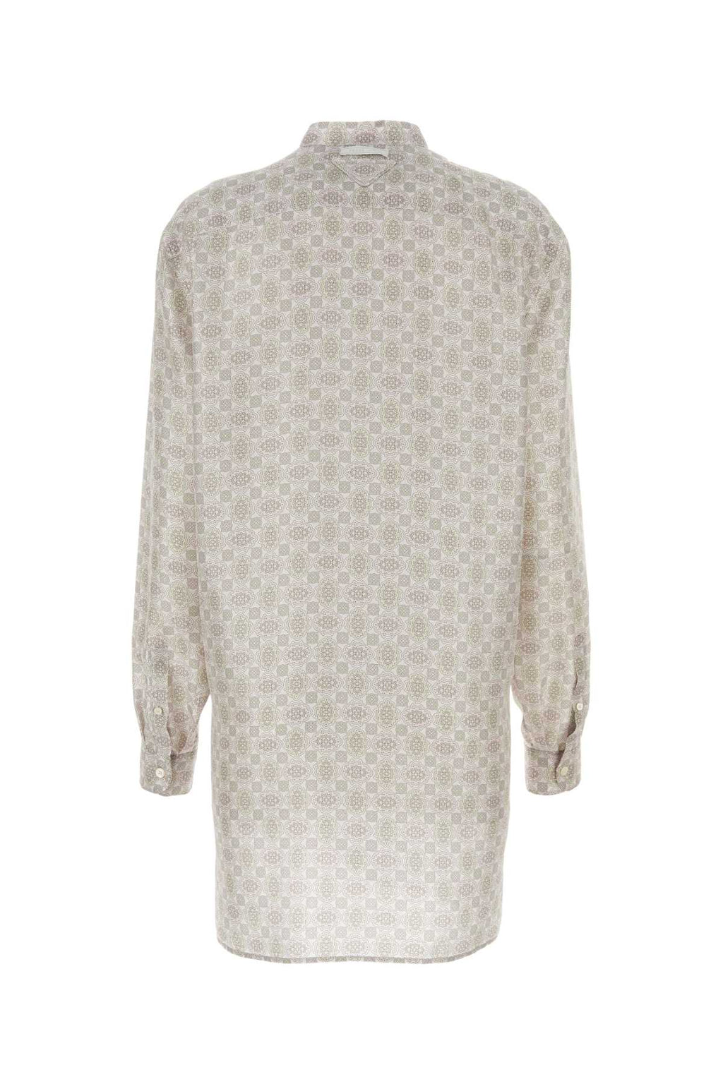 Prada Women Printed Silk Shirt Dress