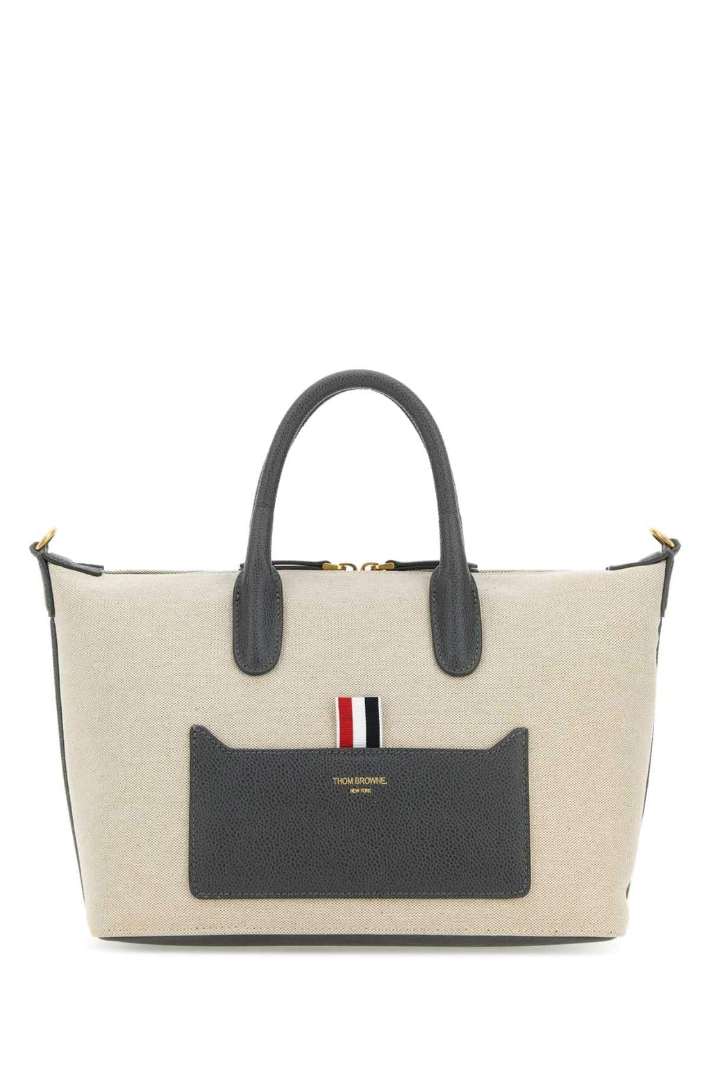 Thom Browne Women Sand Canvas Duffle Small Handbag
