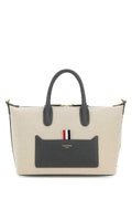 Thom Browne Women Sand Canvas Duffle Small Handbag