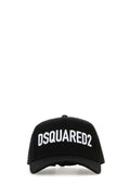 Dsquared Men Black Cotton Baseball Cap