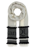 Alexander Mcqueen Women Ivory Wool Blend Foulard