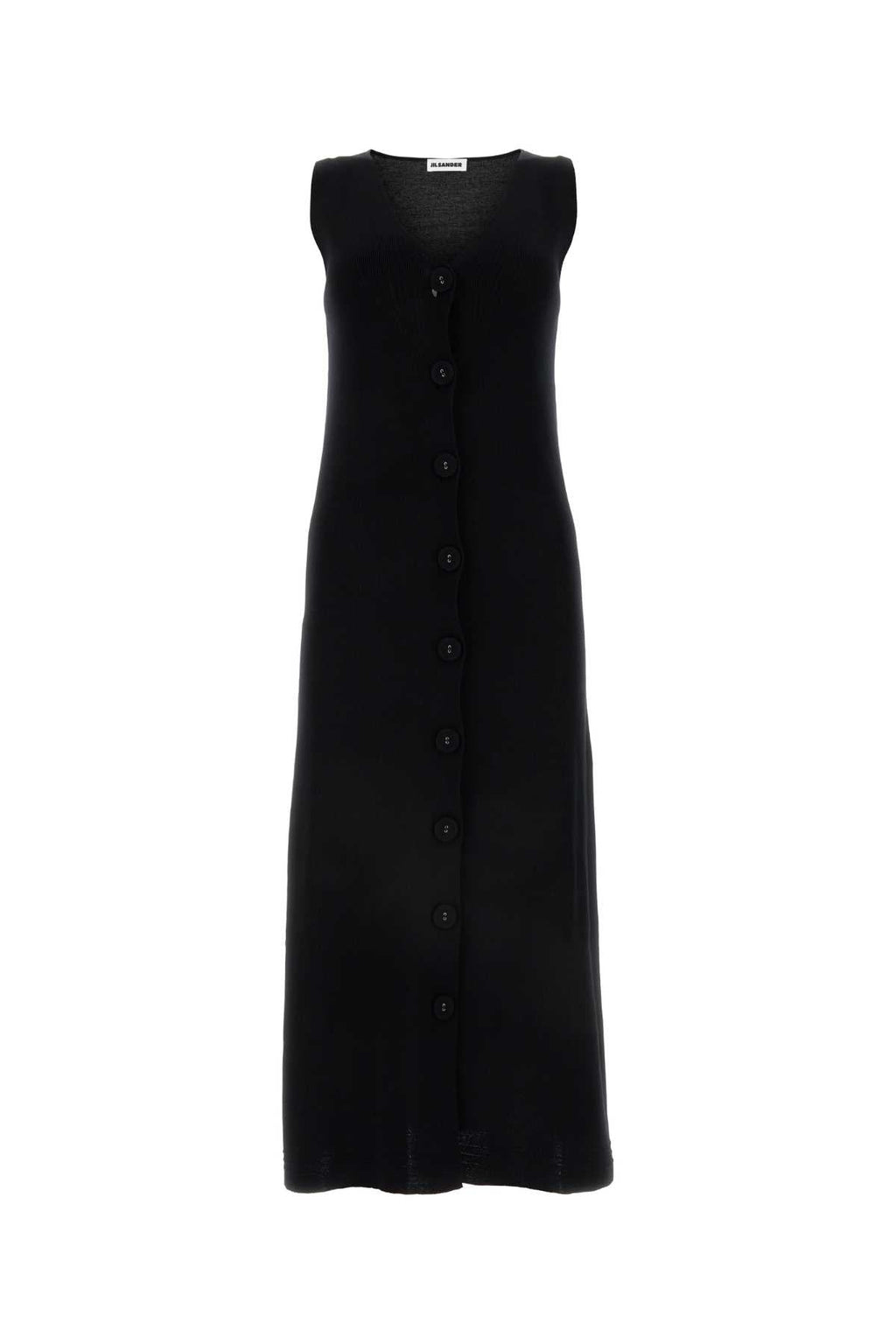 Jil Sander Women Black Stretch Cotton Blend Dress