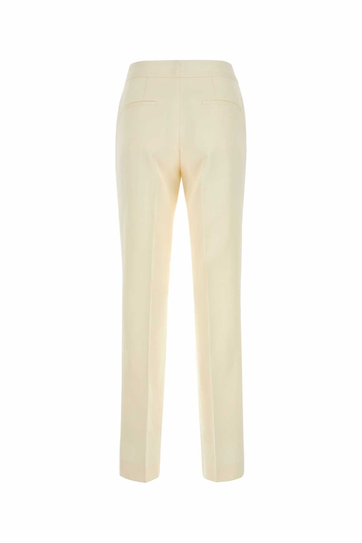 Jil Sander Women Ivory Viscose Blend Pant