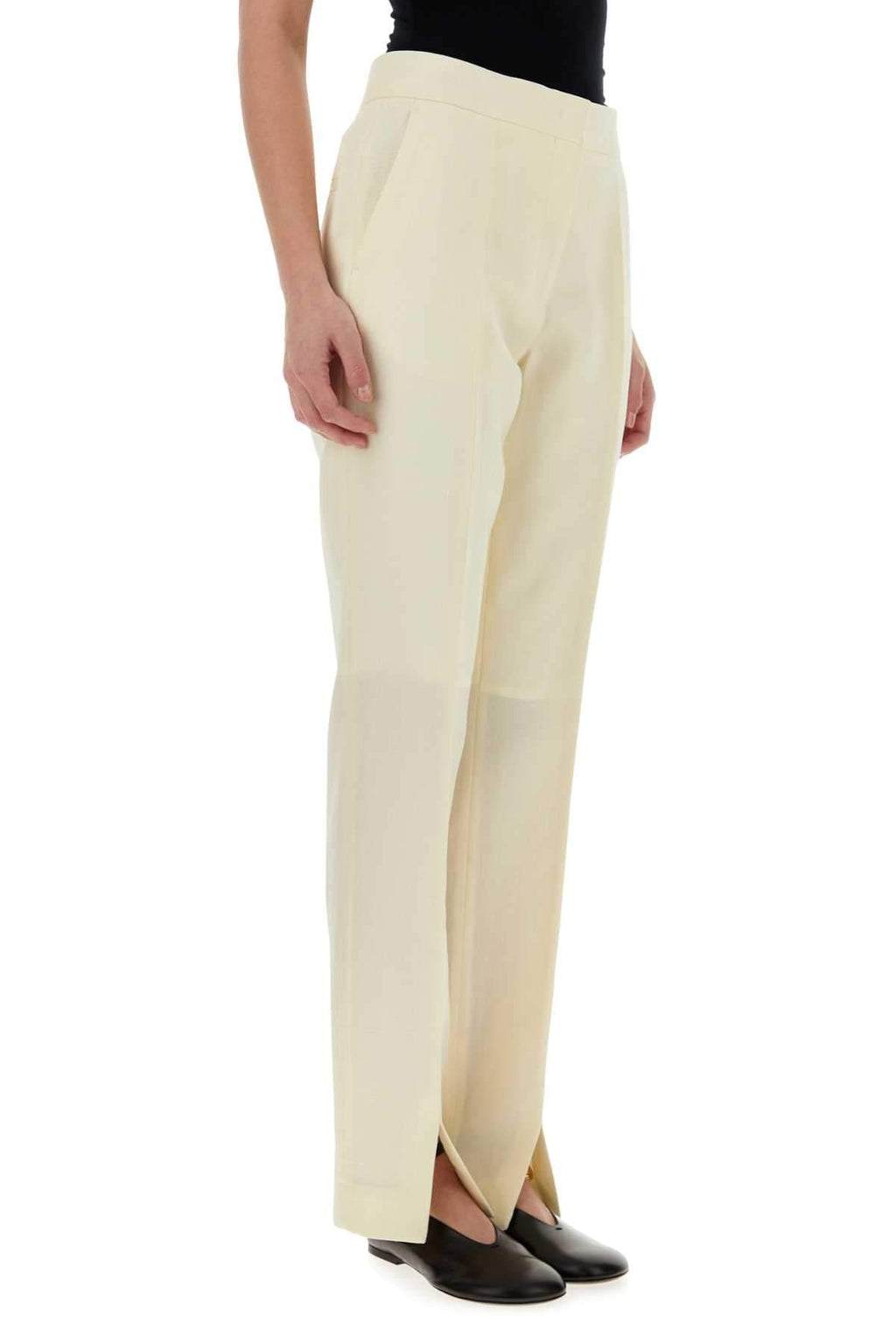 Jil Sander Women Ivory Viscose Blend Pant