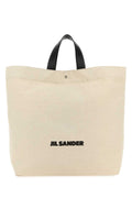 Jil Sander Women Sand Canvas Flat Shopping Bag