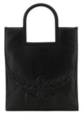 Mcm Women Black Nappa Leather Aren Shopping Bag