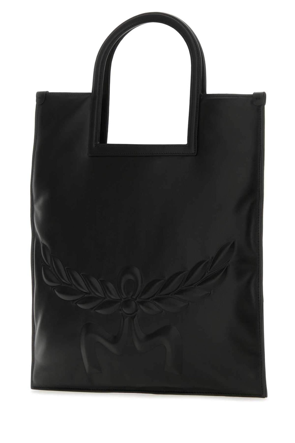 Mcm Women Black Nappa Leather Aren Shopping Bag