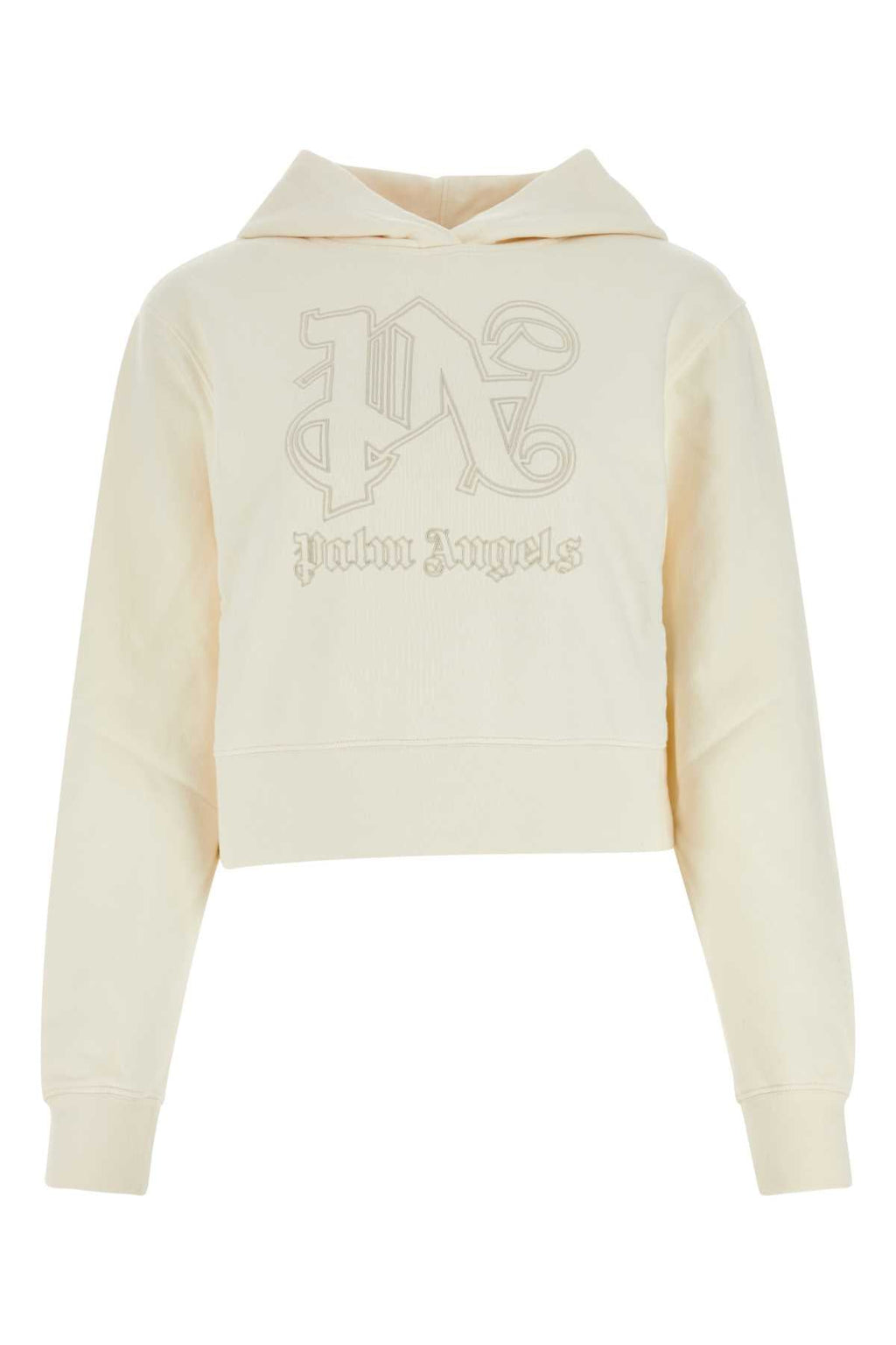 Palm Angels Women Ivory Cotton Sweatshirt