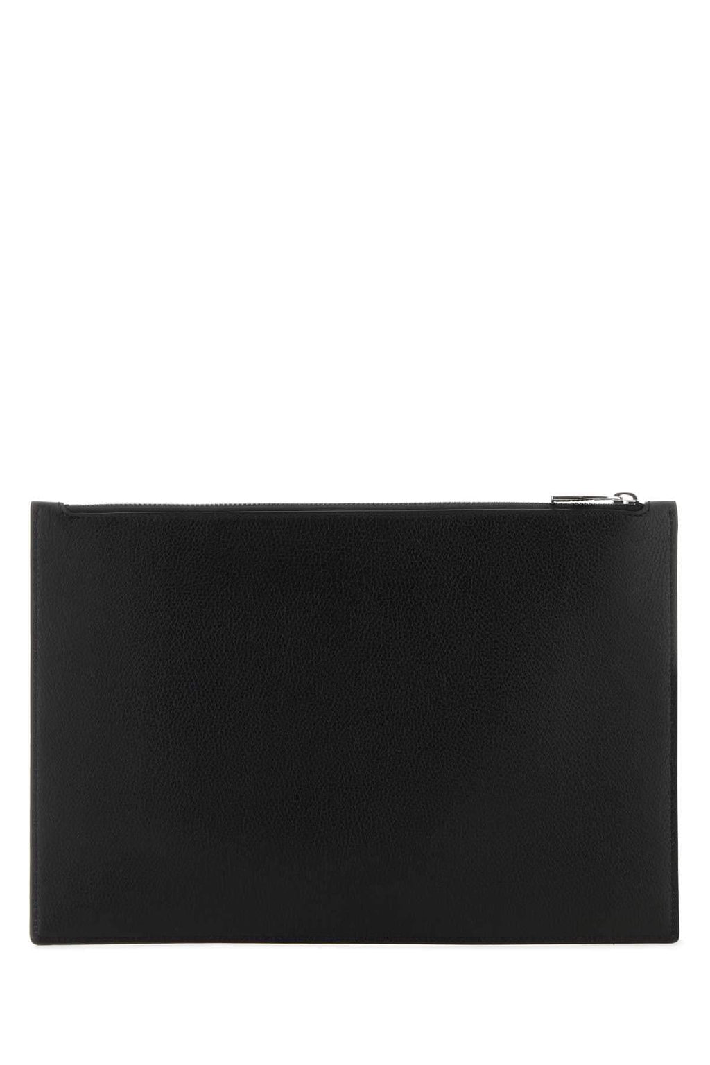Alexander Mcqueen Men Black Leather Clutch