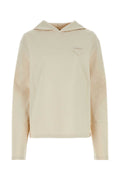 Prada Women Sand Stretch Cotton Oversize Sweatshirt