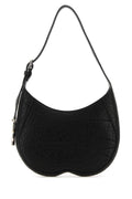 Burberry Women Black Leather Small Chess Shoulder Bag