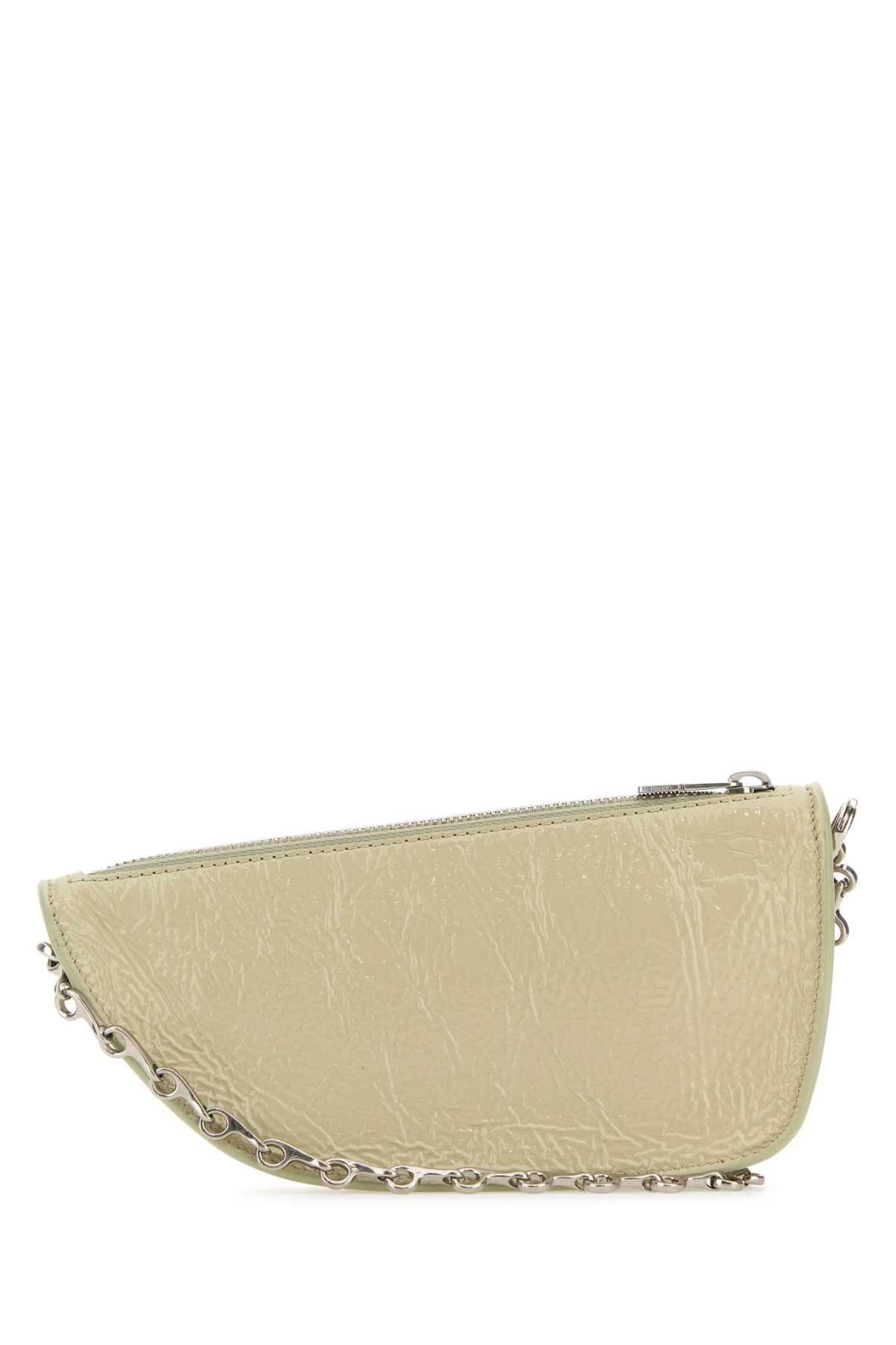 Burberry Women Pastel Green Leather Micro Shield Crossbody Bag