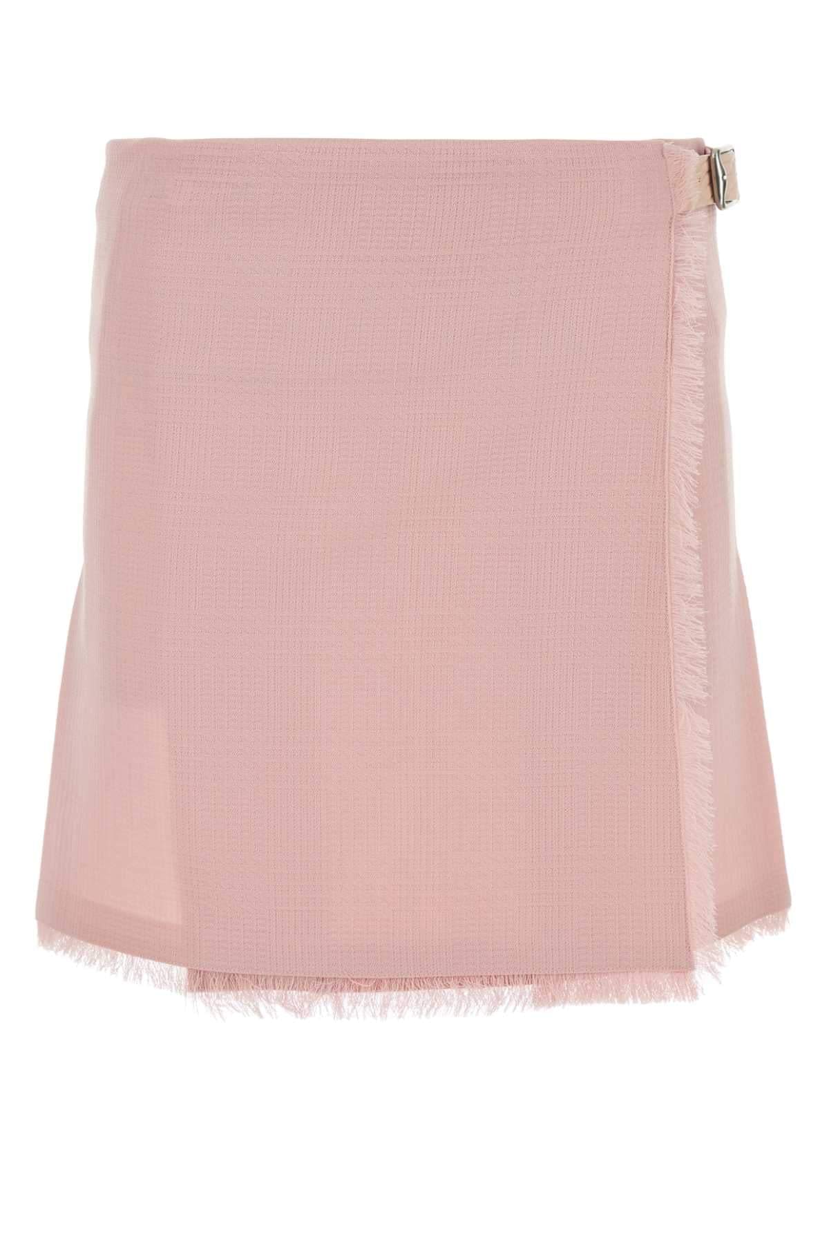 Burberry Women Pink Wool Mini Skirt