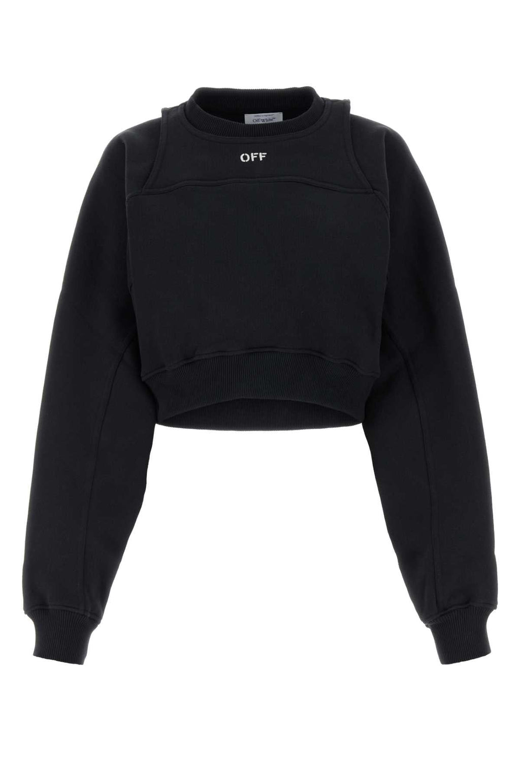 Off White Women Black Cotton Sweatshirt