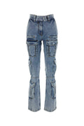 Givenchy Women Denim Cargo Jeans