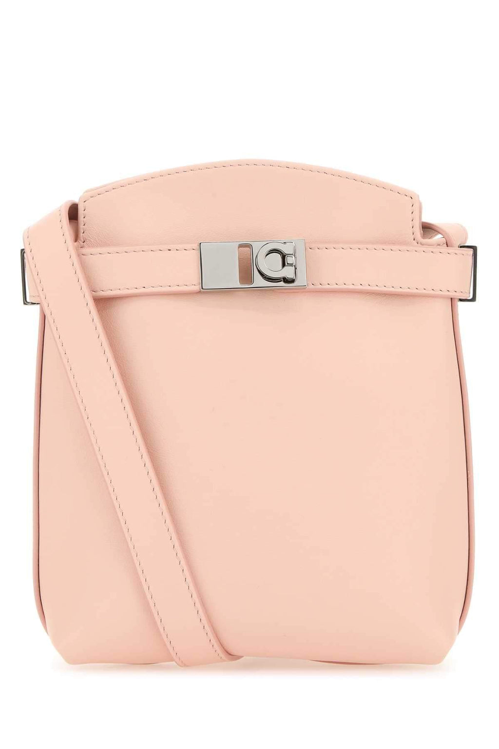 Salvatore Ferragamo Women Pastel Pink Leather Gancini Phone Case