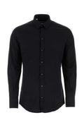 Dolce & Gabbana Men Black Stretch Poplin Shirt