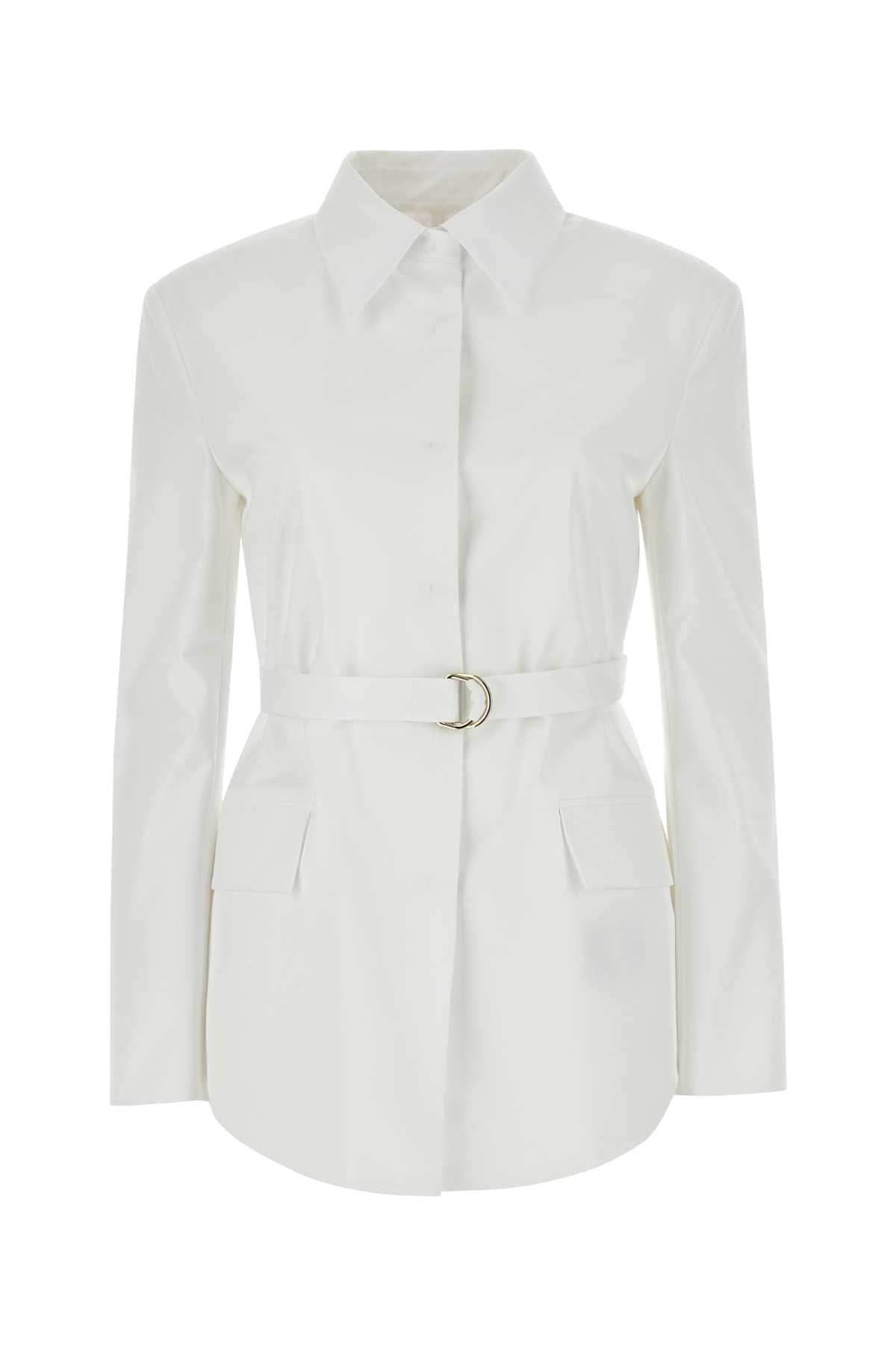 Valentino Garavani Women White Poplin Overcoat