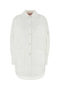 Valentino Garavani Women White Cotton Blend Oversize Jacket