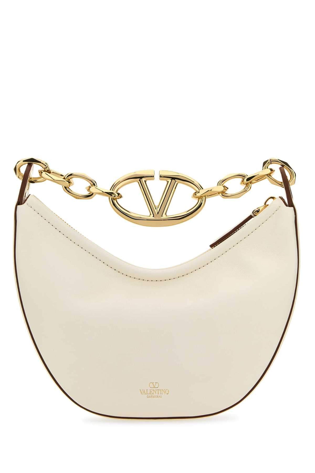 Valentino Garavani Women Ivory Leather Mini Hobo Vlogo Moon Handbag