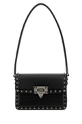 Valentino Garavani Women Black Leather Rockstud23 Shoulder Bagâ