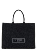 Versace Women Embroidered Fabric Big Athena Shopping Bag